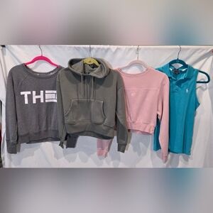 Girls S Bundle Lot Size Sweatshirts Tommy Hilfiger Gray PINK Ralph Lauren